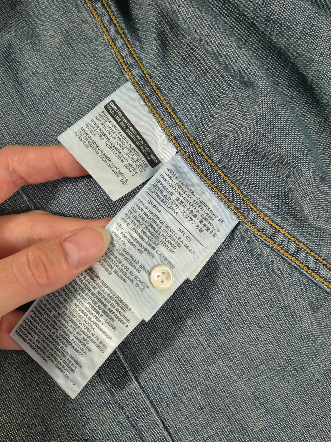 빈티지9. Levi's 리바이스 우먼스 웨스턴 데님 셔츠 상품이미지5