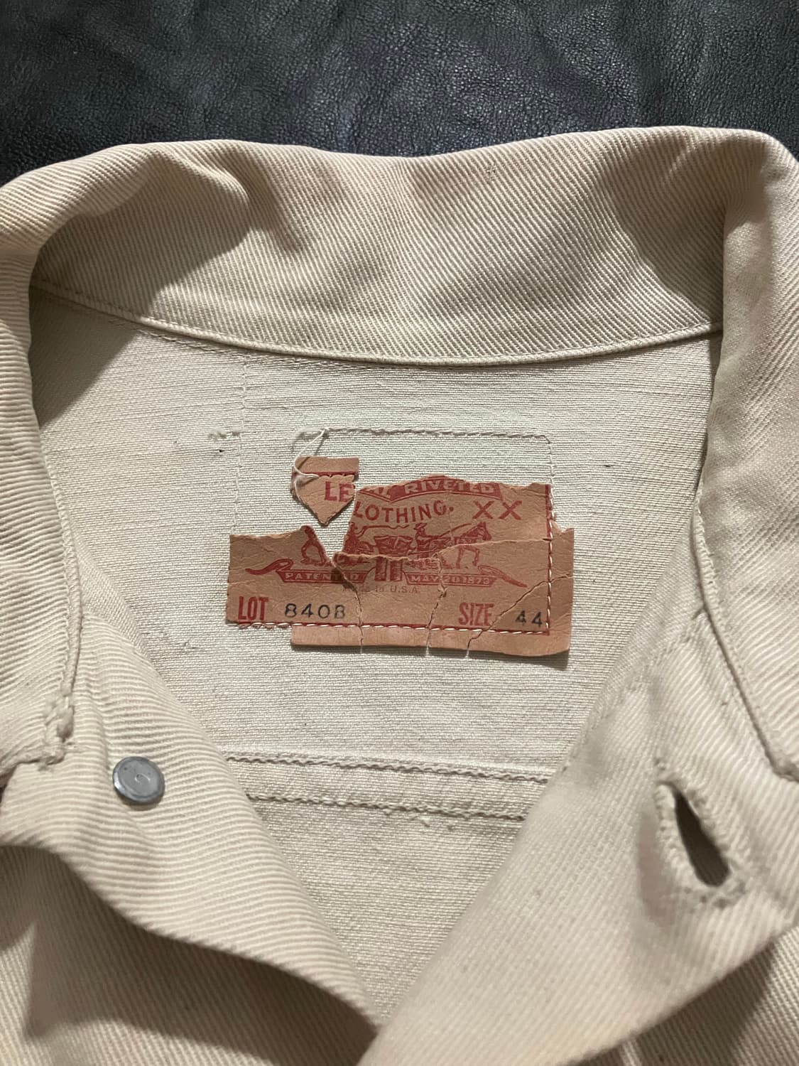 🇺🇸 60s USA 리바이스 Levis 840b 화이트 트러커 자켓 상품이미지4