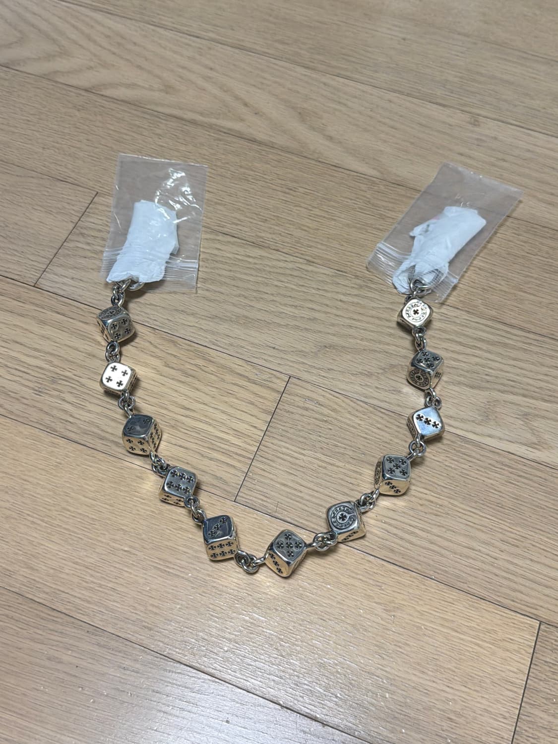 크롬하츠 라지 다이스 월렛체인 2클립 11링크(새상품) 상품이미지1