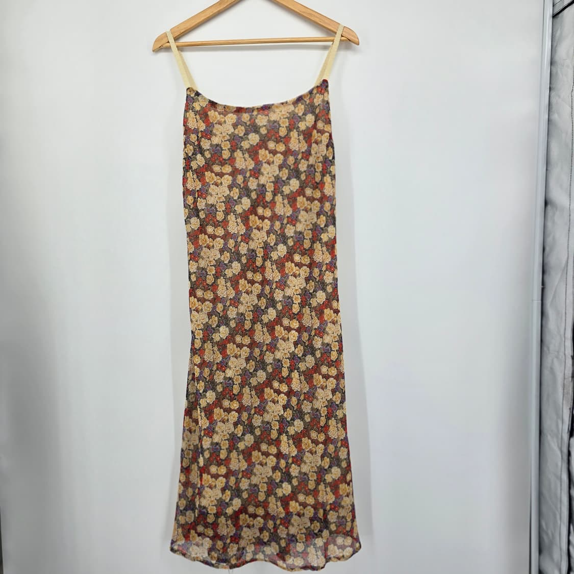 미국 빈티지 잔꽃무늬 롱 슬립 원피스 상품이미지10