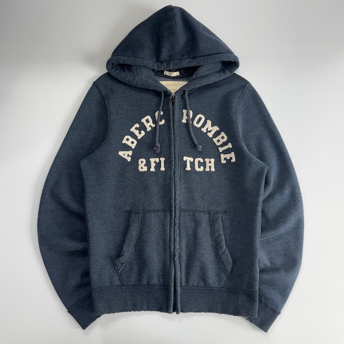 Abercrombie 아베크롬비 스펠아웃 로고 네이비 후드집업 상품이미지3