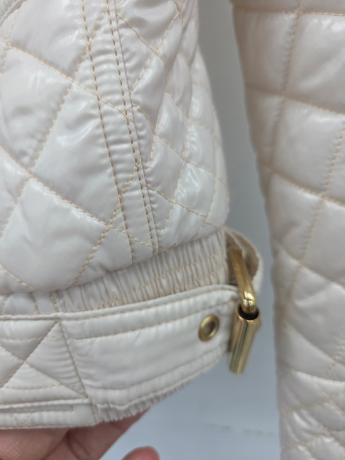 36 발망 아이보리 여성  라이더  퀼팅 자켓 상품이미지5