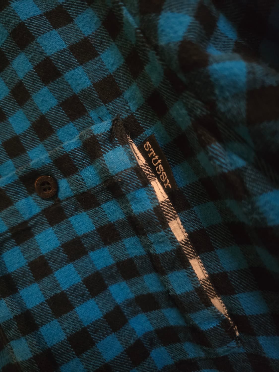 00s Stussy 스투시 헤비 플란넬 체크 셔츠 M 상품이미지5