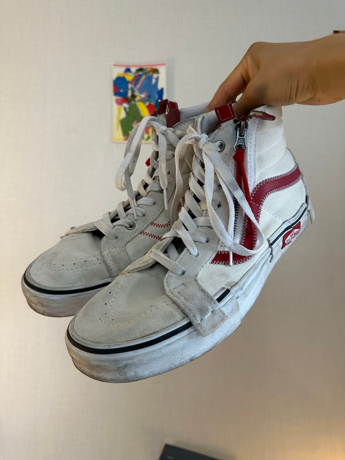 Vans Sk8 하이 리이슈 캡 레이싱 레드 270 상품이미지2