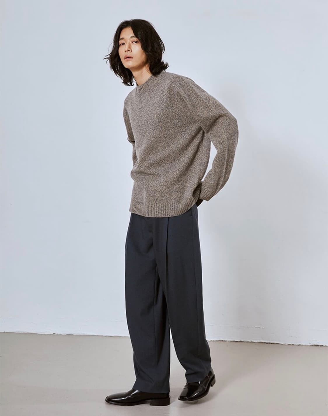 [새상품] 1) 밈더워드로브 멀티 컬러 오버사이즈 니트 멀티 베이지 상품이미지1