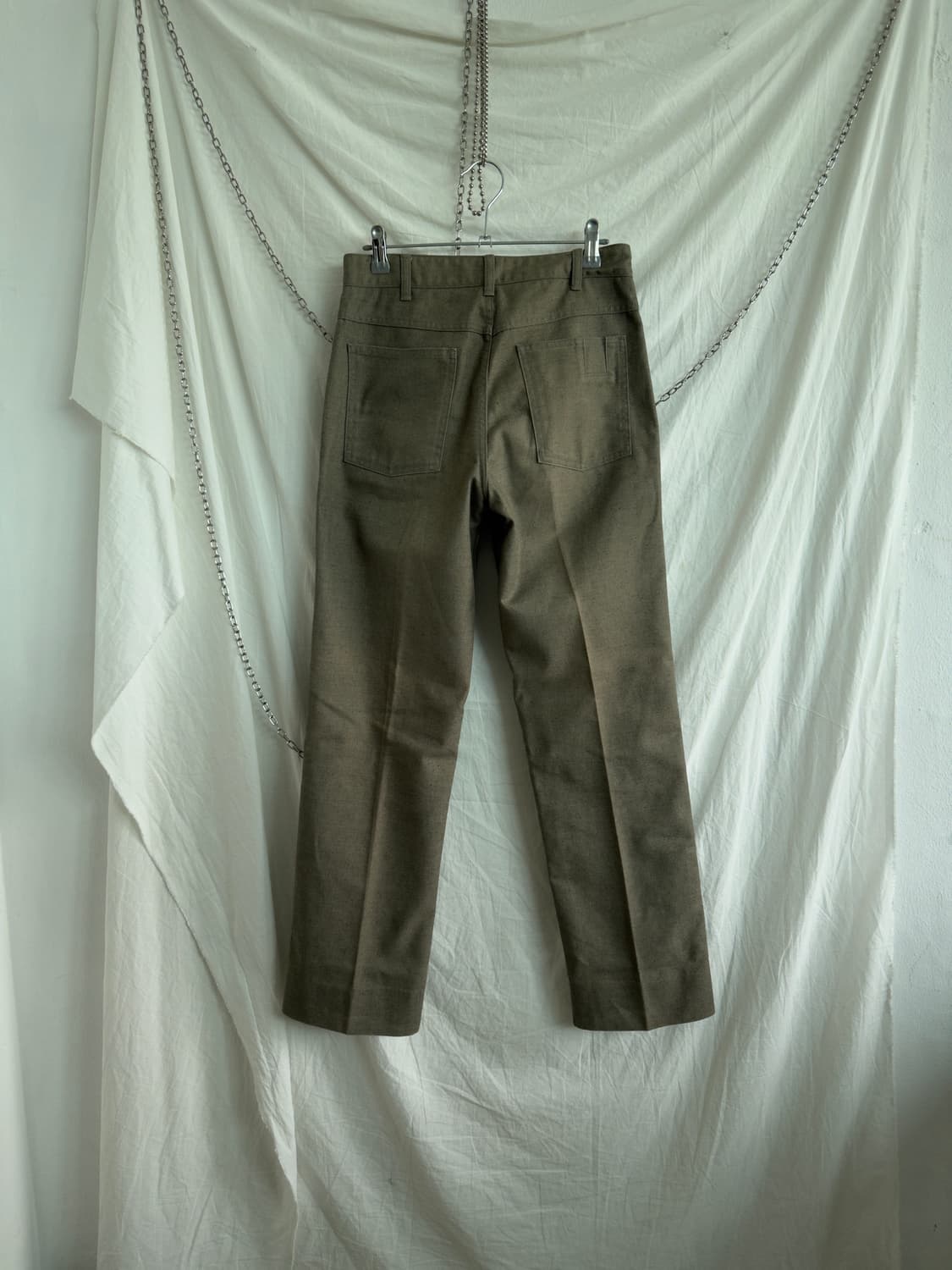 N.hoolywood 린넨 블렌드 와이드핏 트라우져 상품이미지5