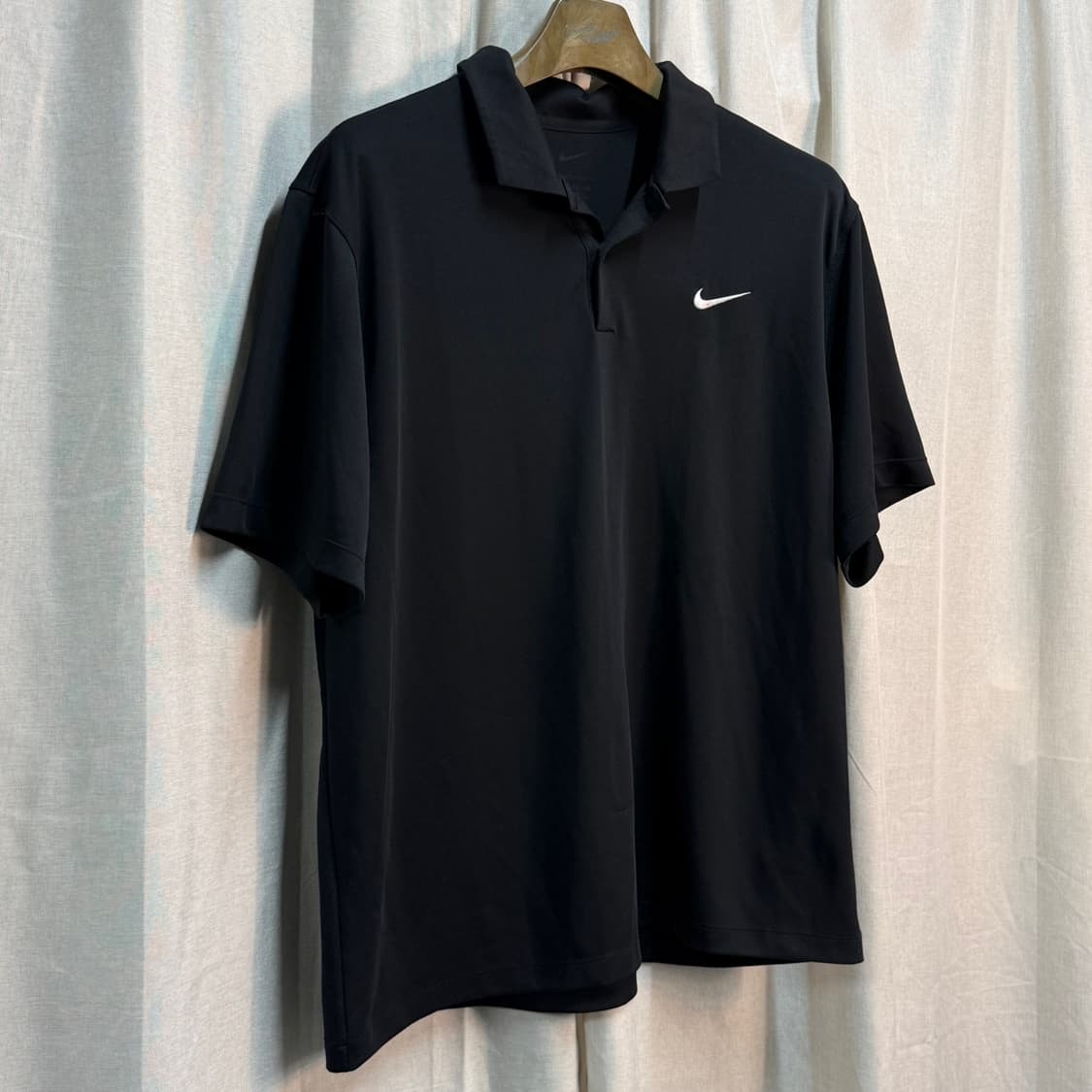[4XL] 나이키 블랙 드라이핏 기능성 폴로 반팔 티셔츠 상품이미지2