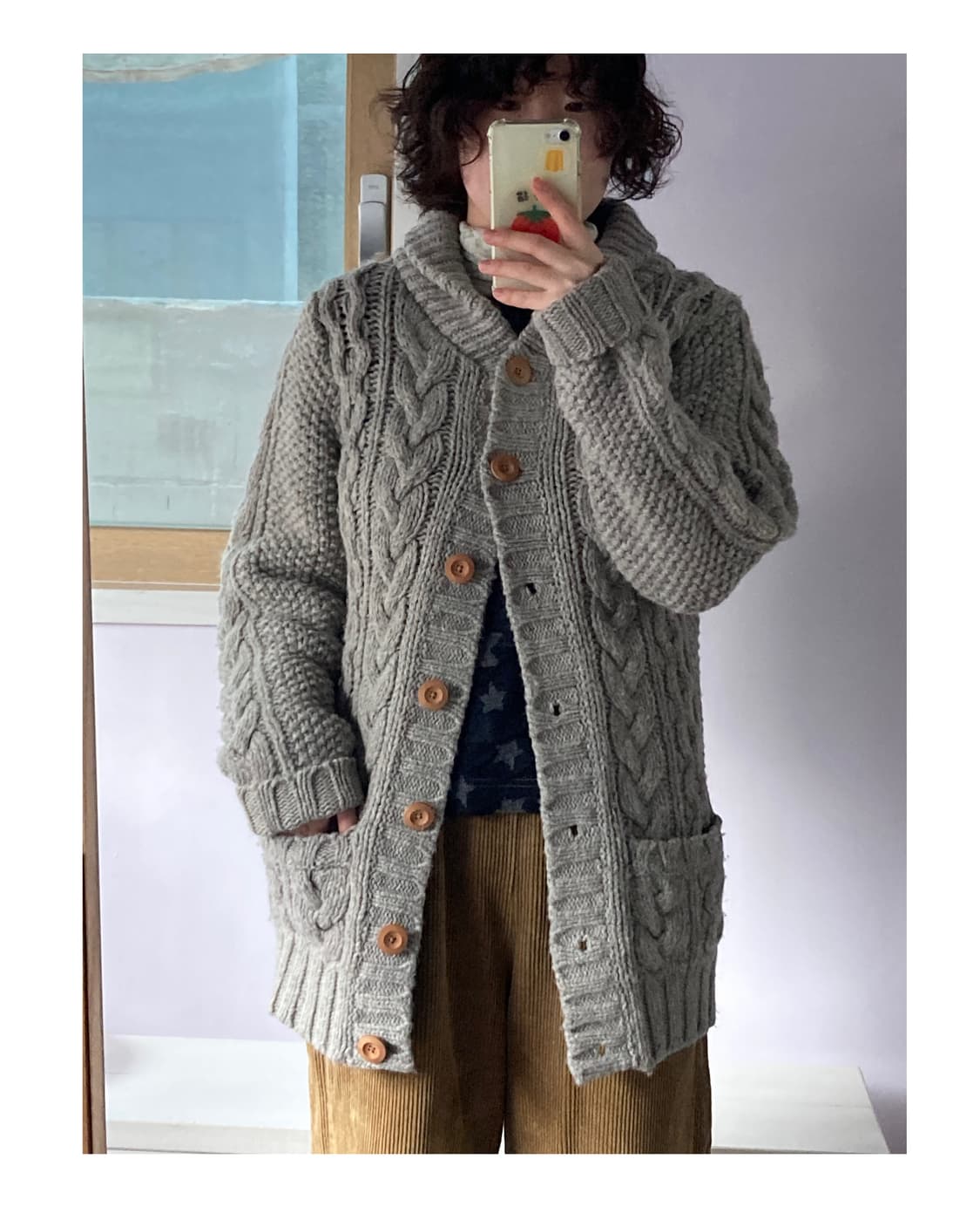 어반리서치 헤비울 꽈배기 가디건 상품이미지1