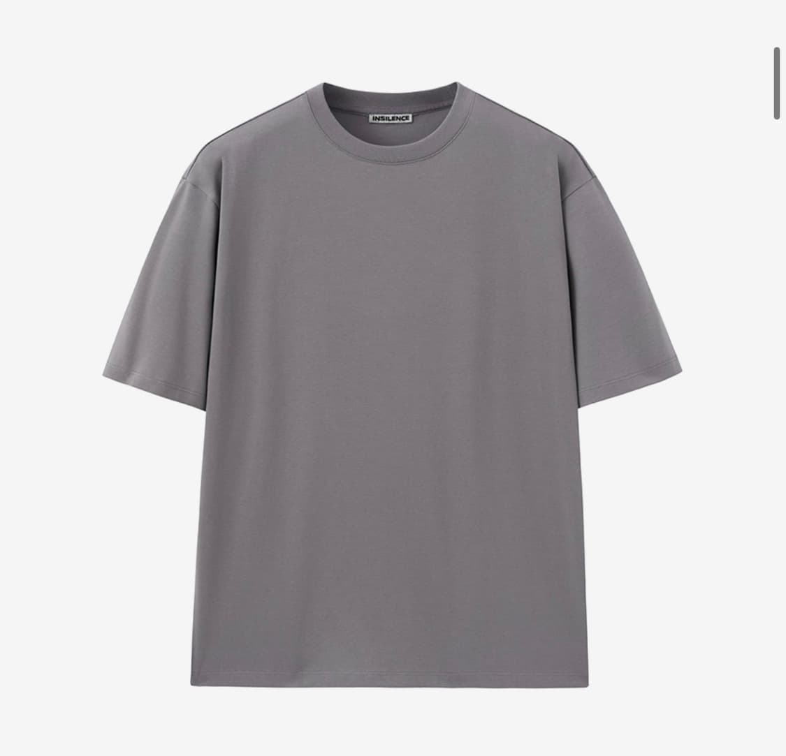 인사일런스 수피마 코튼 프리미엄 티셔츠 GREY 상품이미지1