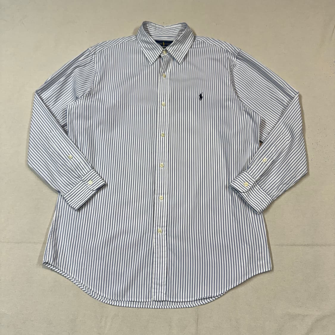 L) 폴로 랄프로렌 클래식 블루 스트라이프 포플린 셔츠 신형 상품이미지2