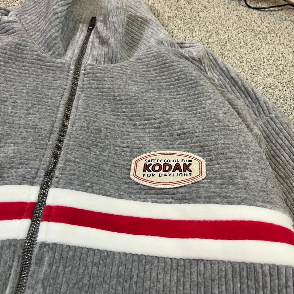 코닥 빅로고 코듀로이 집업 자켓 상품이미지5