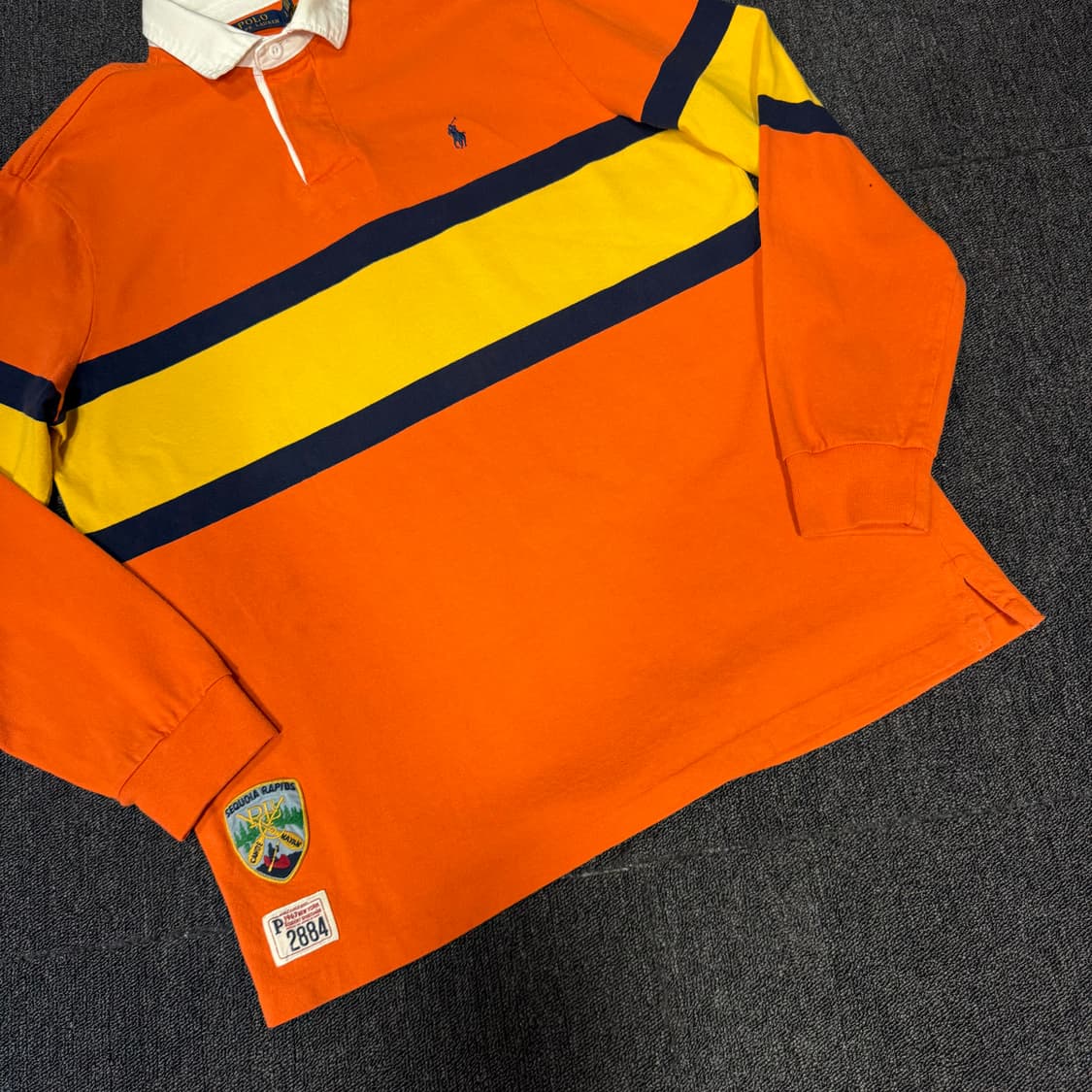 폴로 랄프로렌 오렌지 럭비 셔츠  상품이미지3