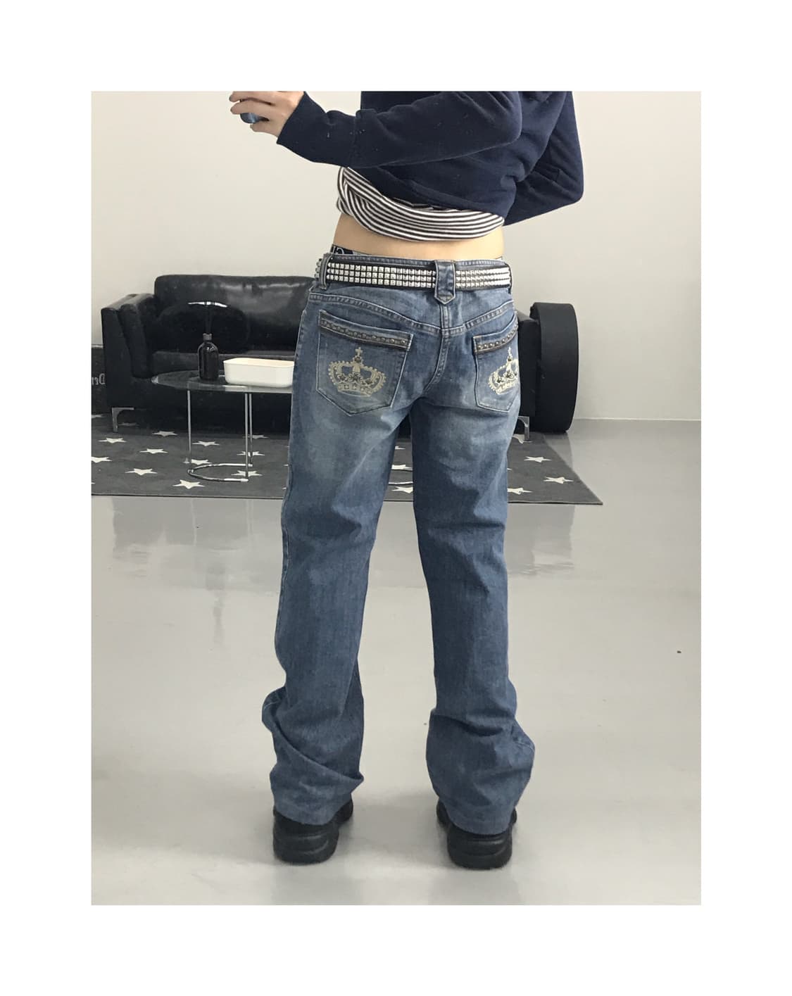 Jpn Y2k Detail Cotton Jeans 상품이미지1