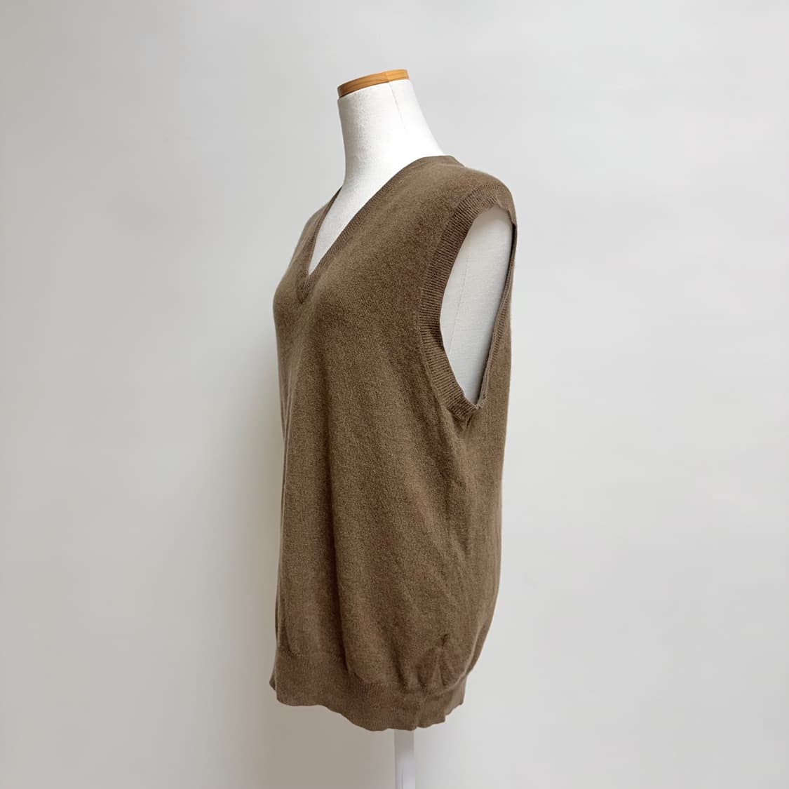 [캐시미어 100%] 니트 베스트 조끼 LL 상품이미지4