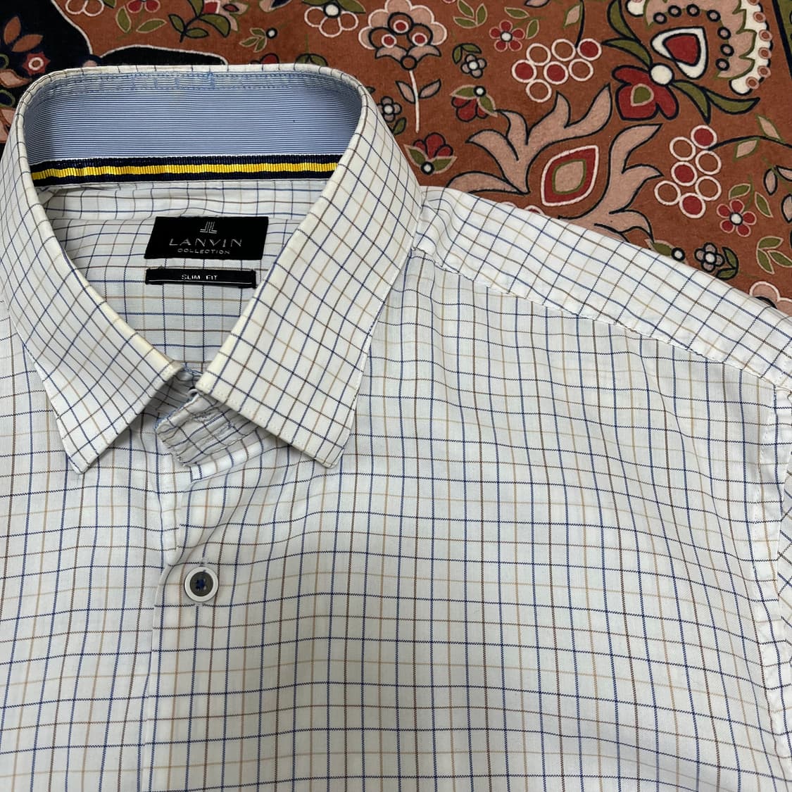 랑방 컬렉션 슬림핏 체크 긴팔 셔츠 XL/105 상품이미지3