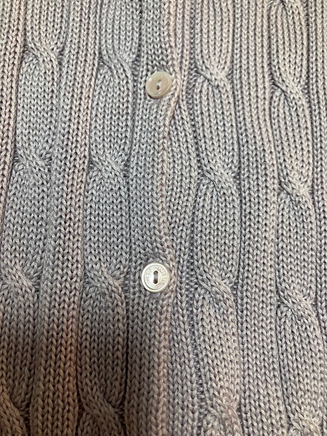 랄프로렌 블랙라벨 라벤더 슬림핏 케이블 니트 가디건 상품이미지4