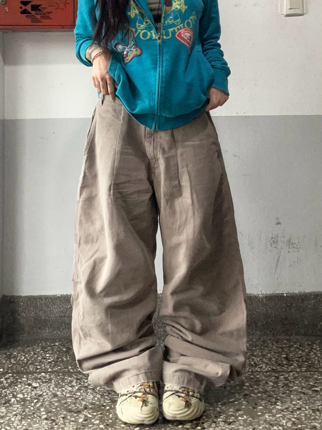 90s CARHARTT 워크웨어 코코아 와이드팬츠 상품이미지3