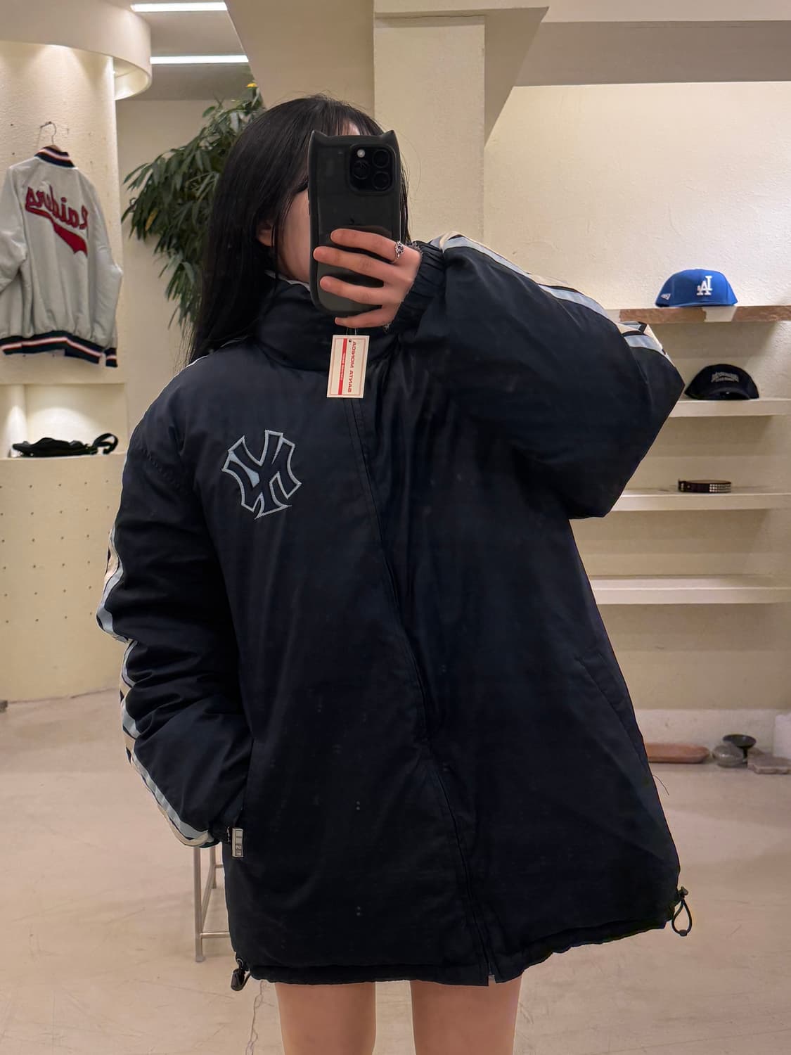 MLB 00s 뉴욕 양키즈 리버시블 덕다운 패딩 U98 상품이미지1