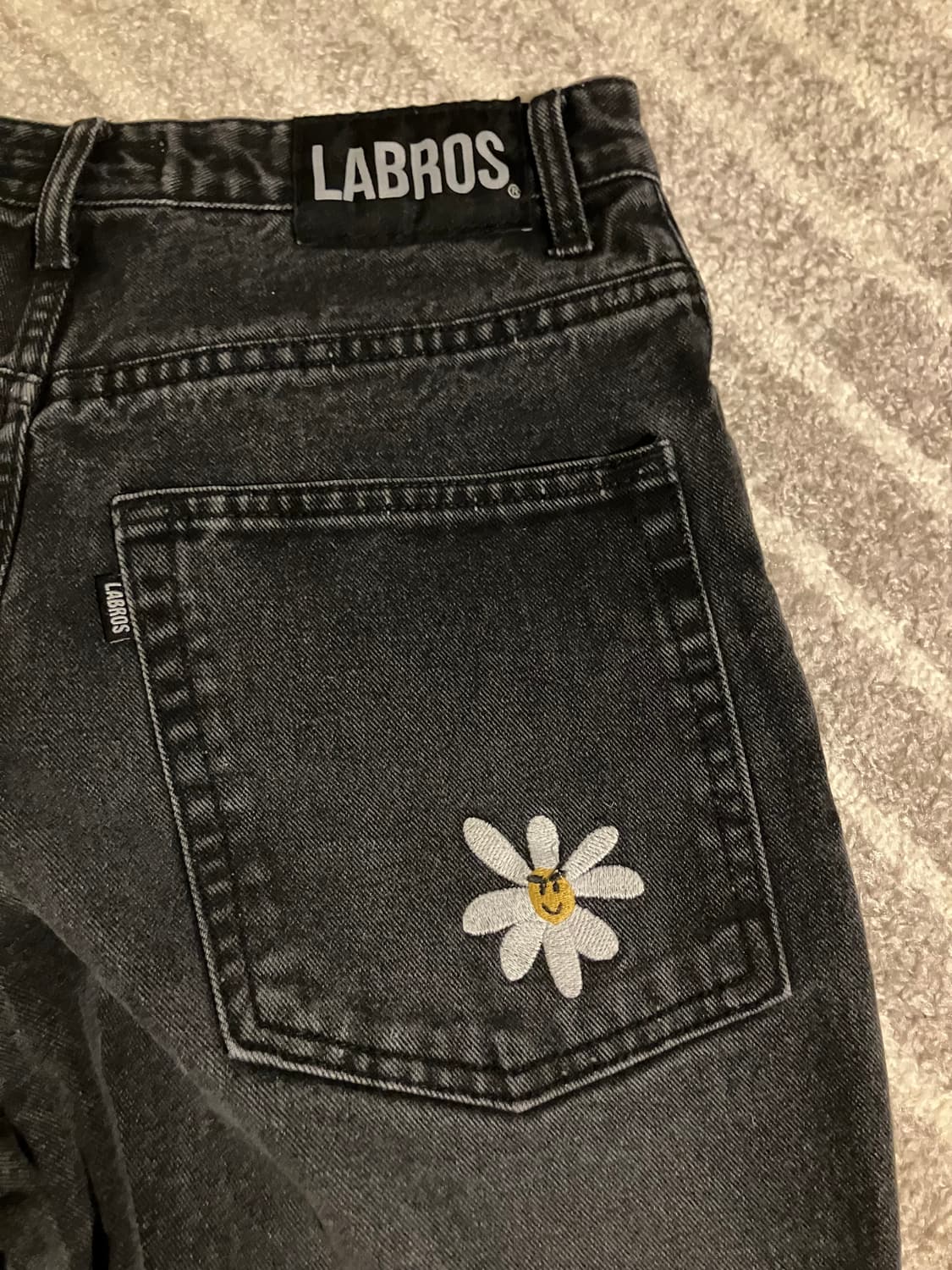 라브로스 데이지 베기 진 흑청데님 바지 S 상품이미지5