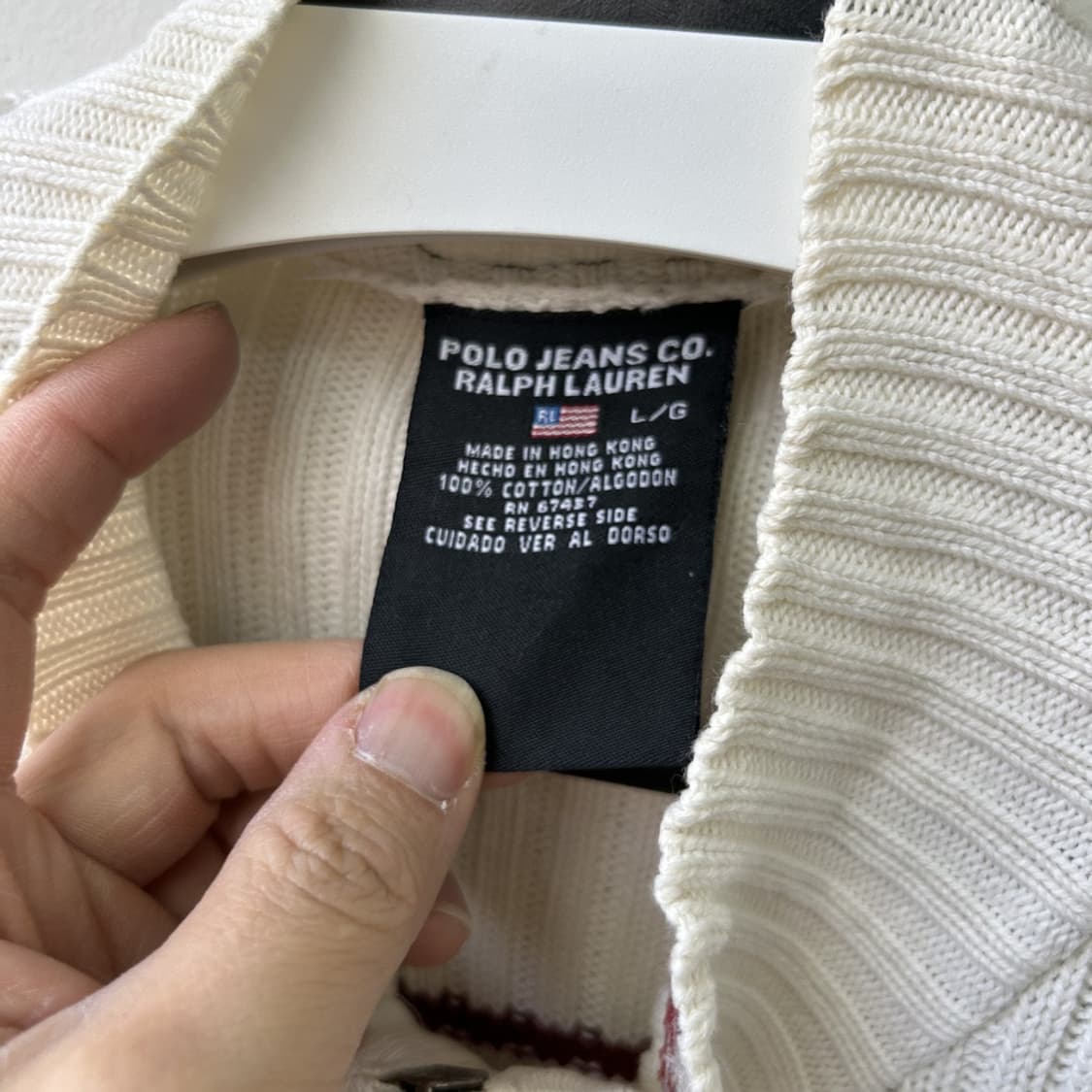 16034 - 폴로 랄프로렌 스트라이프 니트 집업 상품이미지4