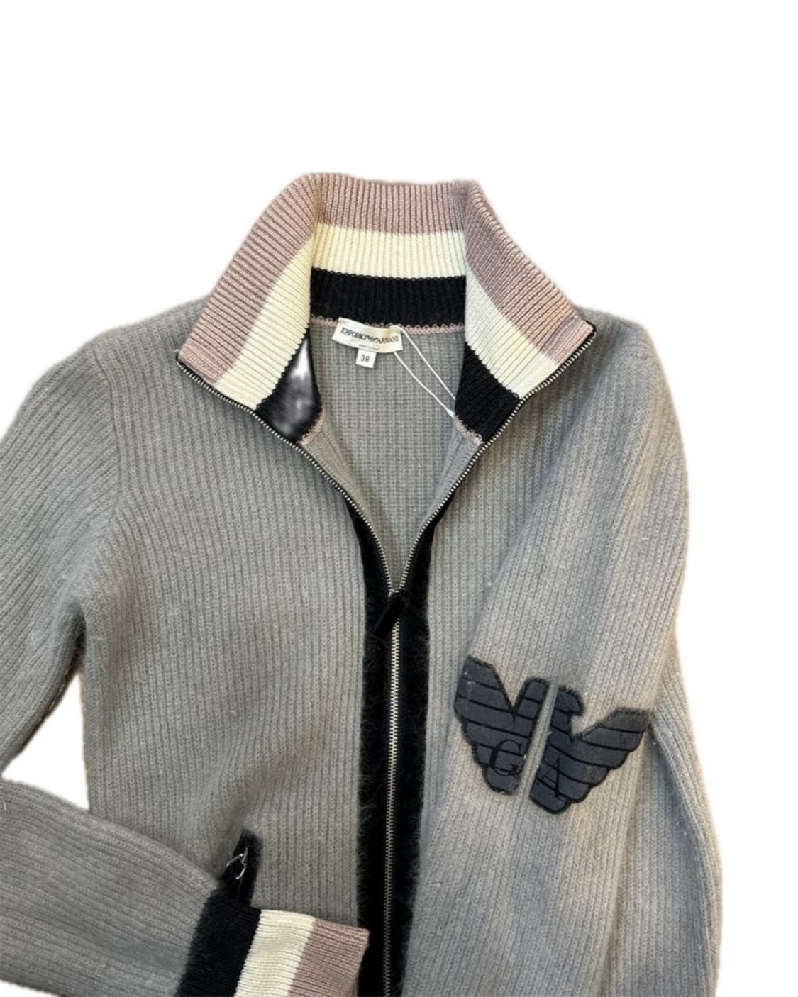 엠프리오 아르마니 니트 배색 집업가디건 상품이미지4