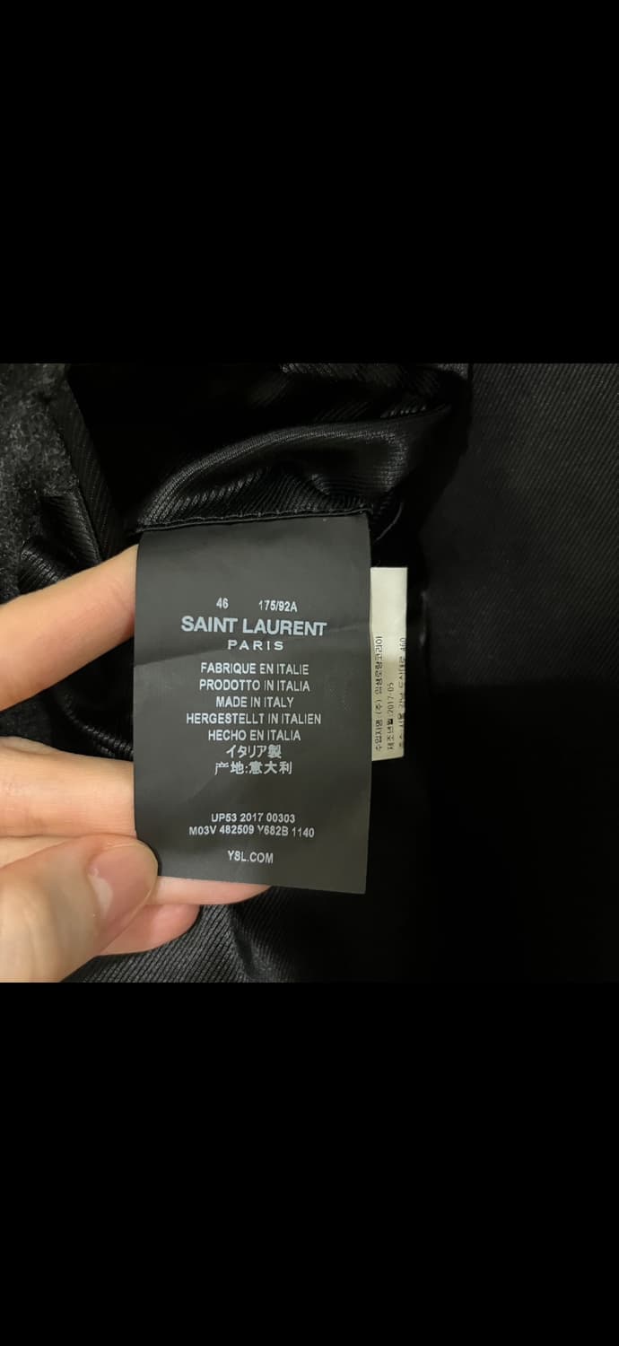 생로랑 17fw 캐시미어100 더블코트 46 상품이미지5