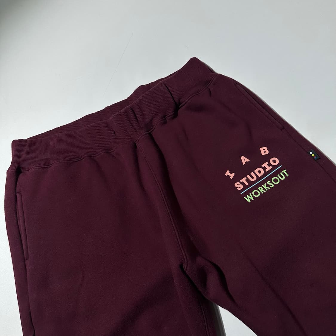 아이앱 스튜디오 스웨트 조거 팬츠 버건디 포 웍스아웃 상품이미지4