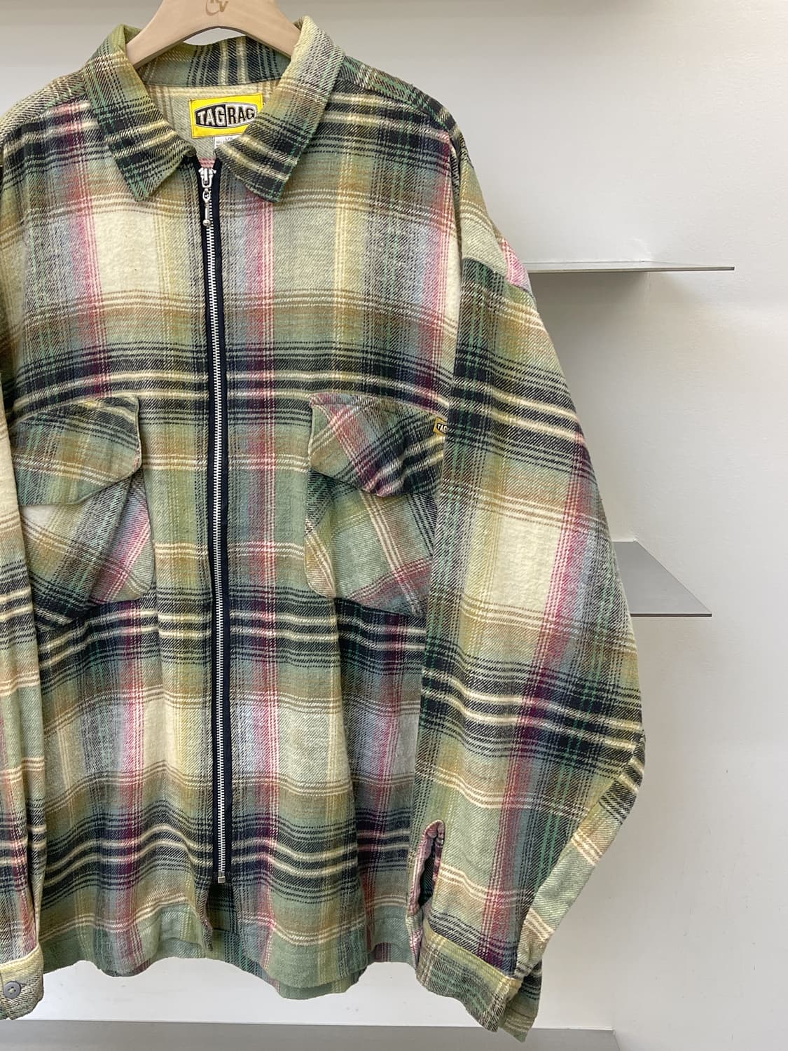 태그래그 90s 플란넬 체크 집 오버셔츠 상품이미지3