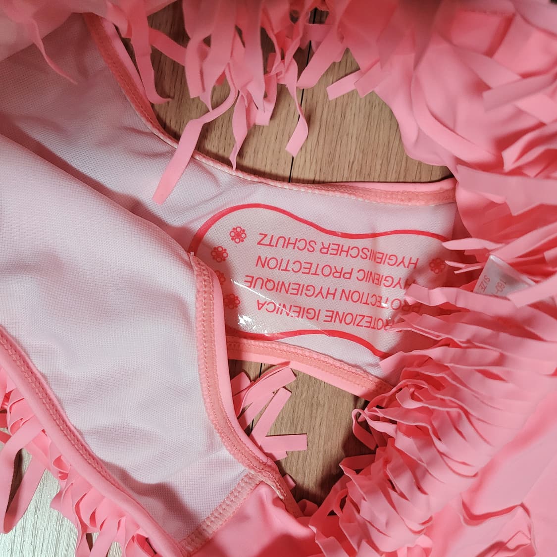 새상품) 핫걸 비비드 테슬 쨍한 외국흑인언니 감성 핑크 비키니  상품이미지4