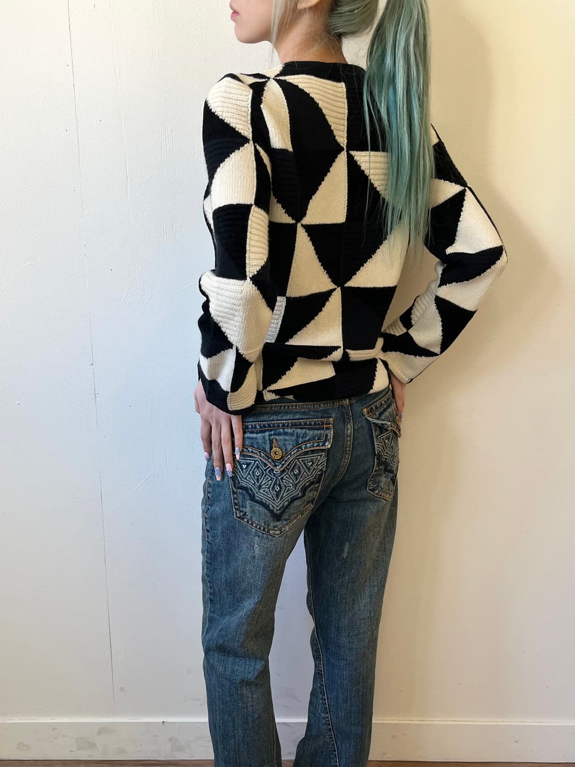 NyLAus jeANS 크랙 데님 진 상품이미지7