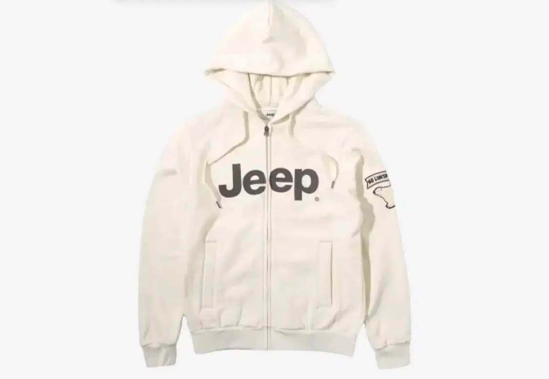 지프 폴라베어 와펜 후드집업 아이보리 s 상품이미지1