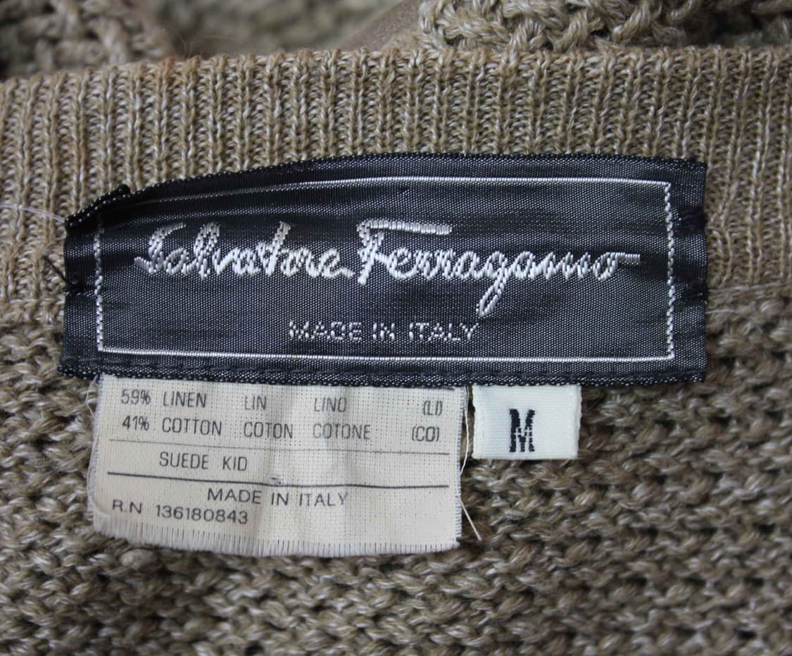 N-10555/살바토레 페레가모 정품 남성용 가디건 M 상품이미지3