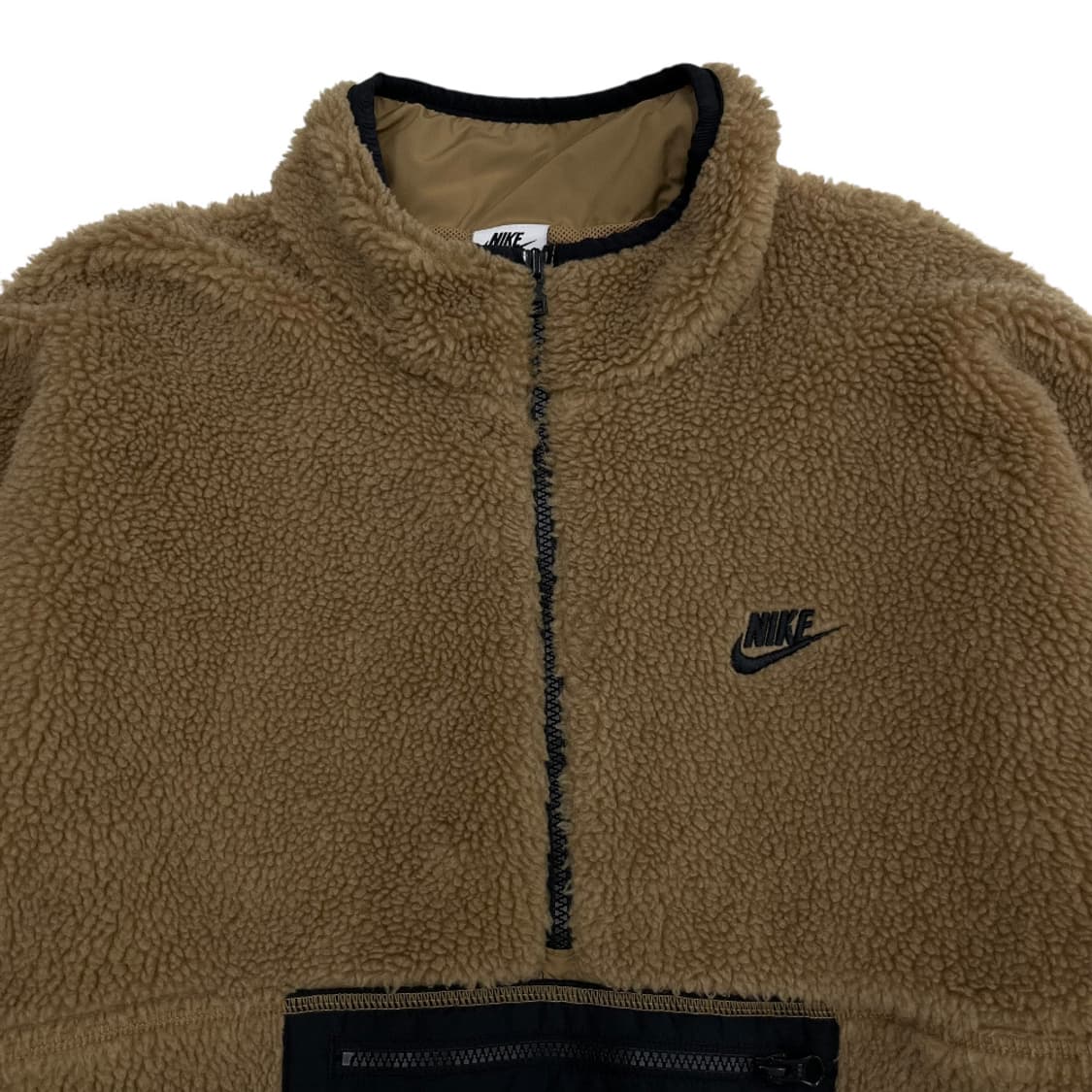 나이키 블랙포켓 베이지 뽀글이 곰돌이 반집업 XL 상품이미지4