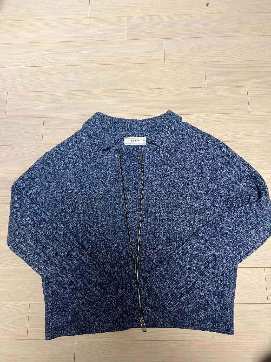 웨이비니스 니트 집업 2사이즈  상품이미지1