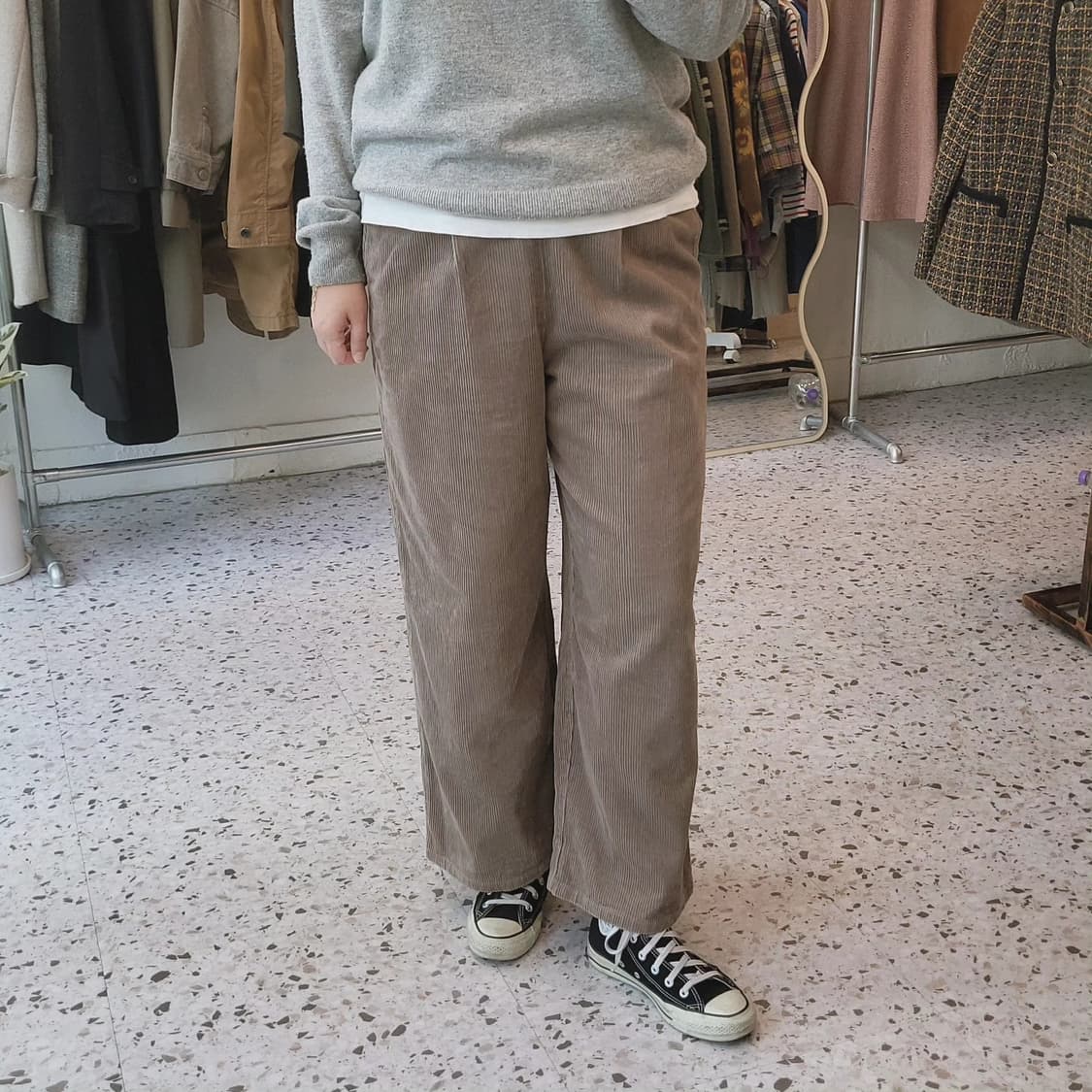 Studio clip 와이드 코듀로이 밴딩팬츠 상품이미지8