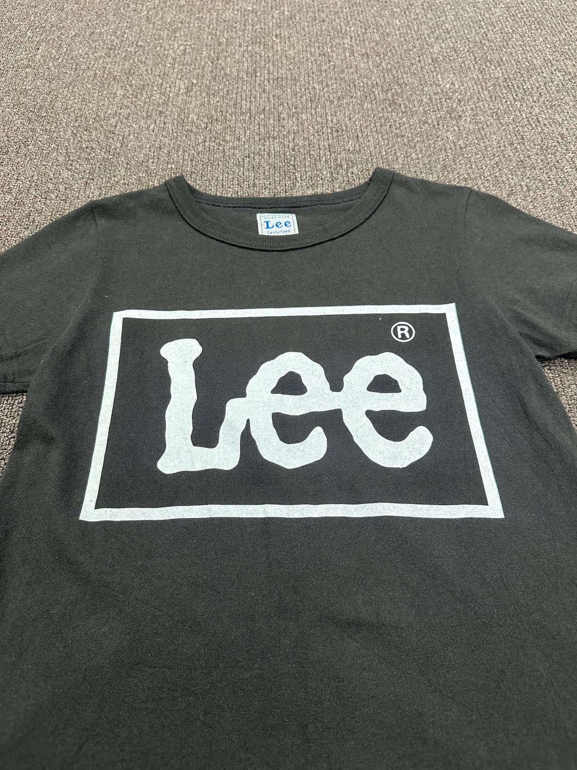 S)Lee 빅 로고 프린팅 블랙 반팔 상품이미지4