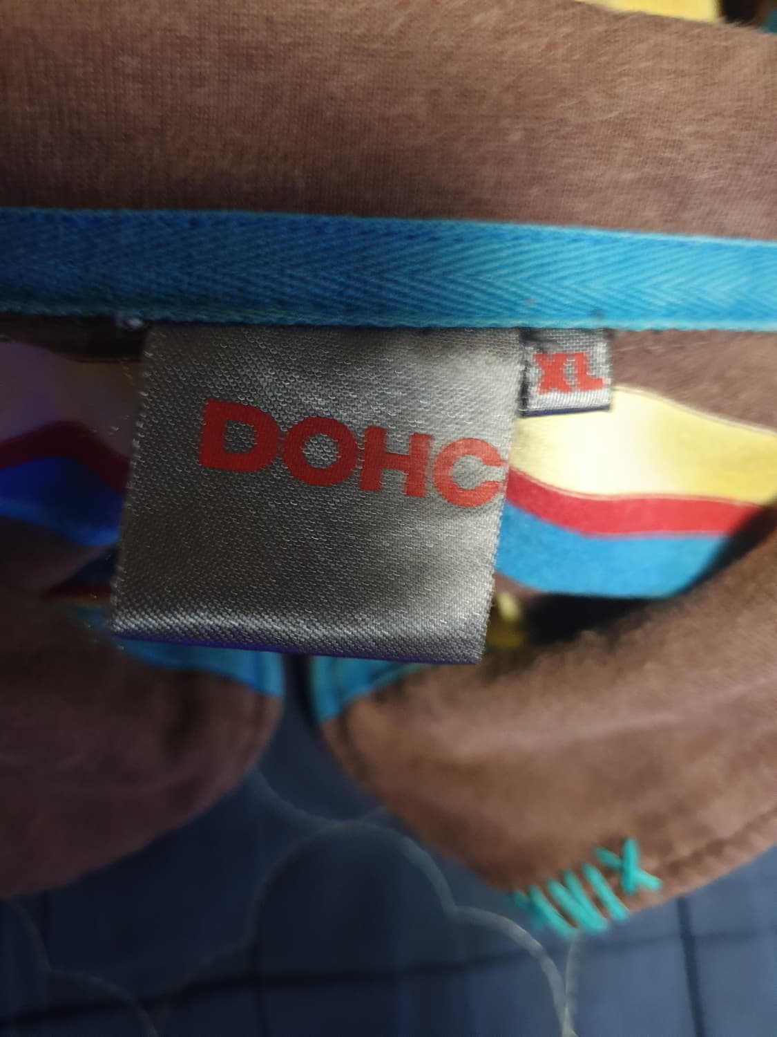 (00s) DOHC 스트라이프 독수리 자수 Y2K 반팔 카라티 (XL) 상품이미지6