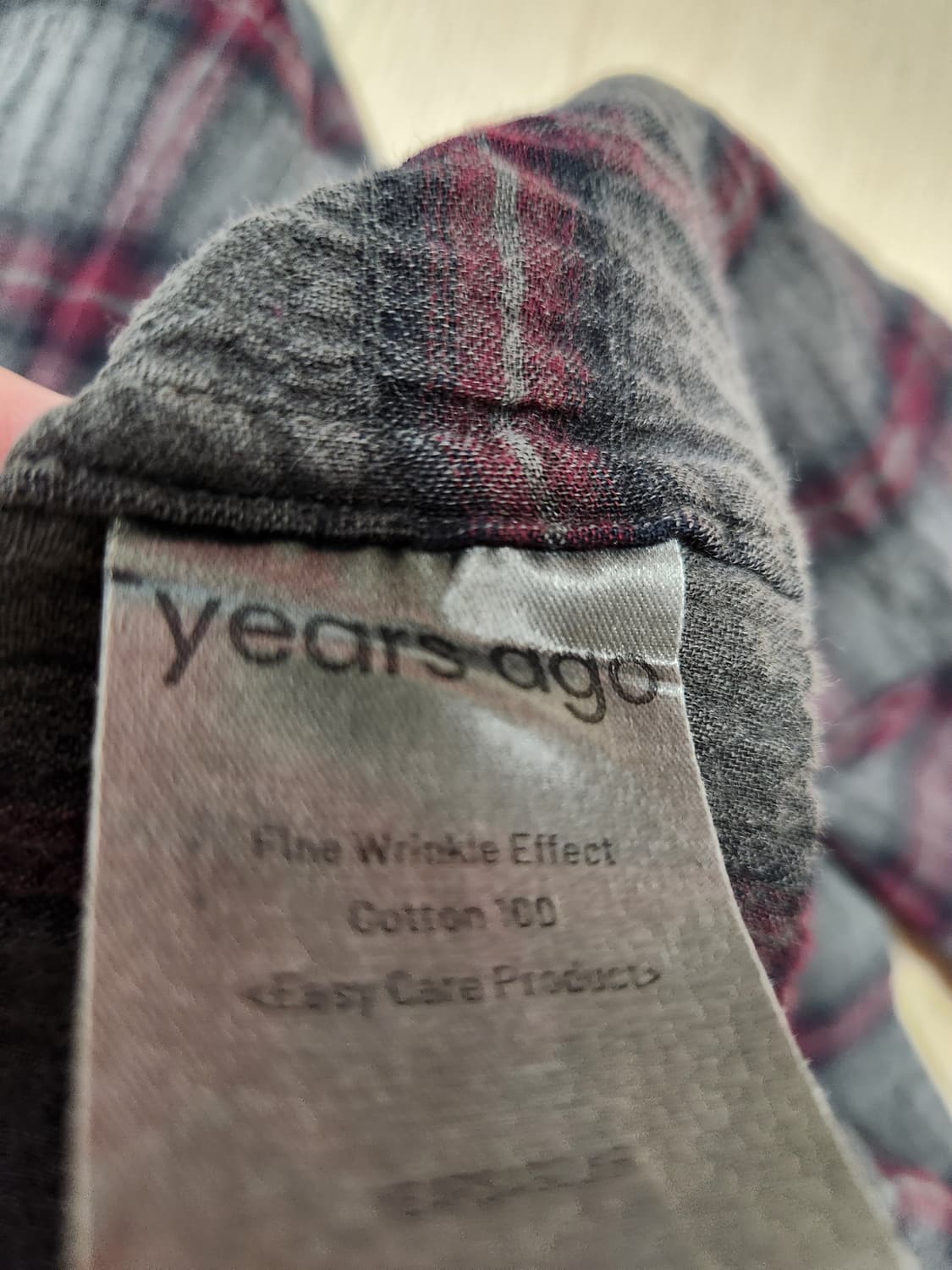 3(L) 이얼즈어고 더티 워시드 포이카 셔츠 더스티 블랙 레드 상품이미지4