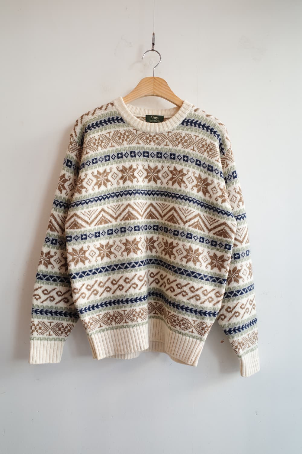 Japan brand 울 패턴 니트  상품이미지1