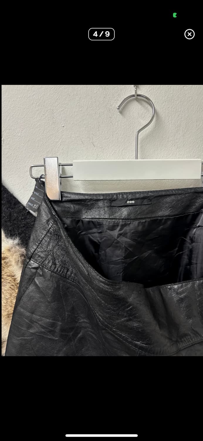 디자인 레더 롱스커트 상품이미지4