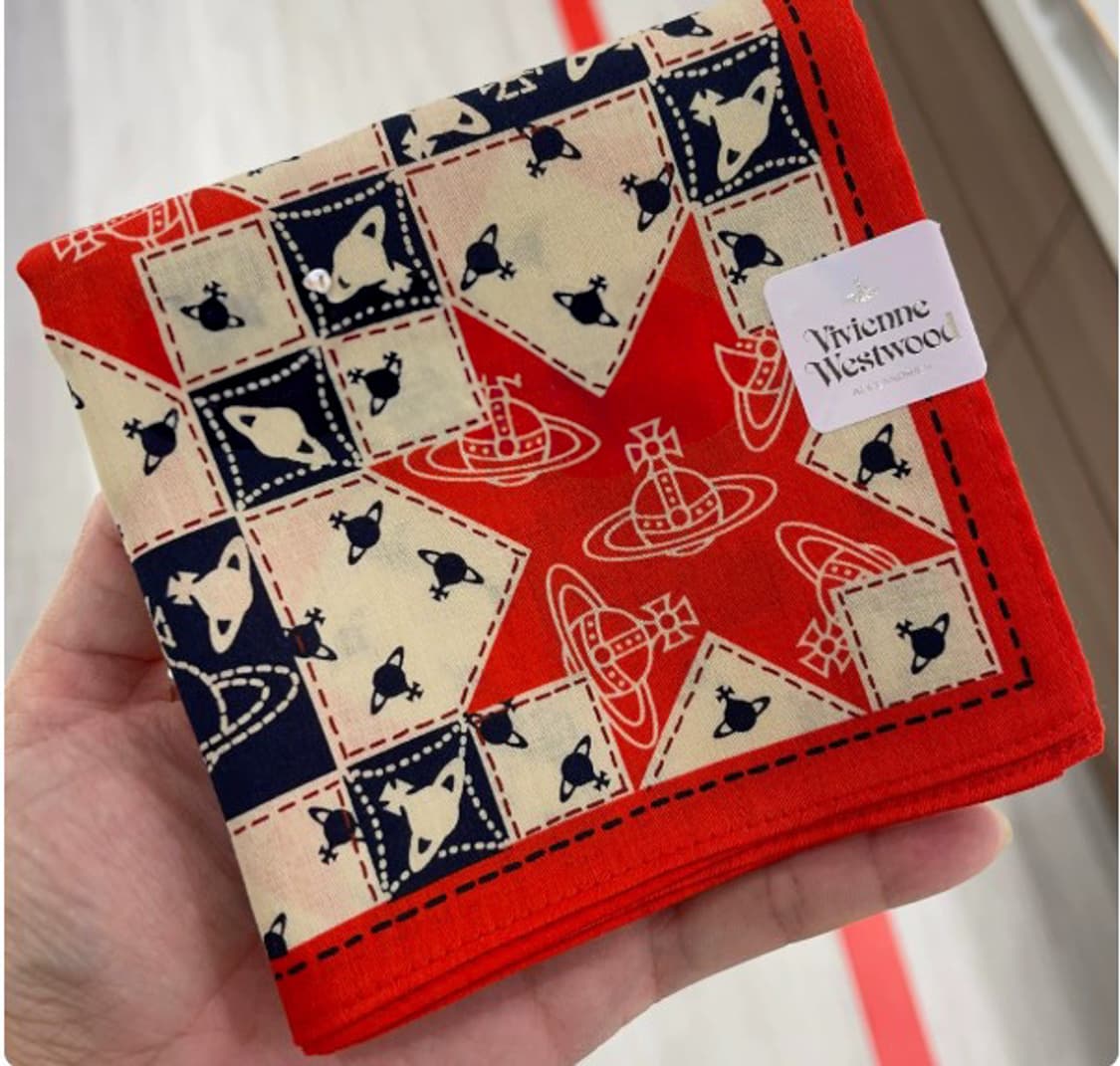 비비안웨스트우드 면 손수건 7 (새상품 with Case) 상품이미지2