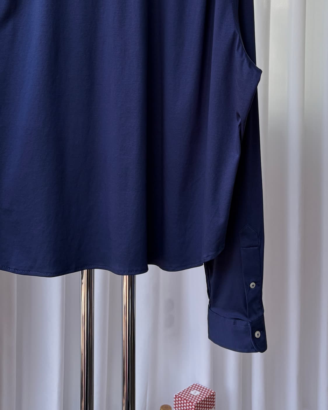 [XL](새상품)폴로 랄프로렌 크롭 니트 드레스 셔츠 navy 상품이미지8