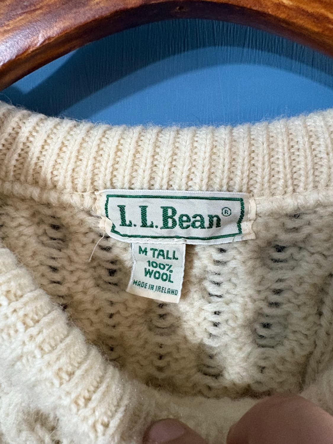 80-90‘s LL Bean Aran Fisherman Sweater.  상품이미지4