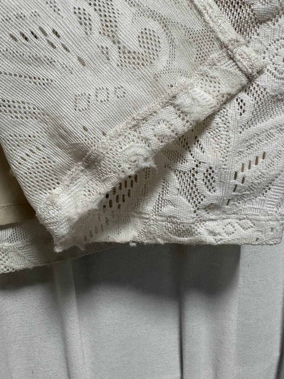 모노하 레이스 스커트 화이트 Lace band long skirt 상품이미지4