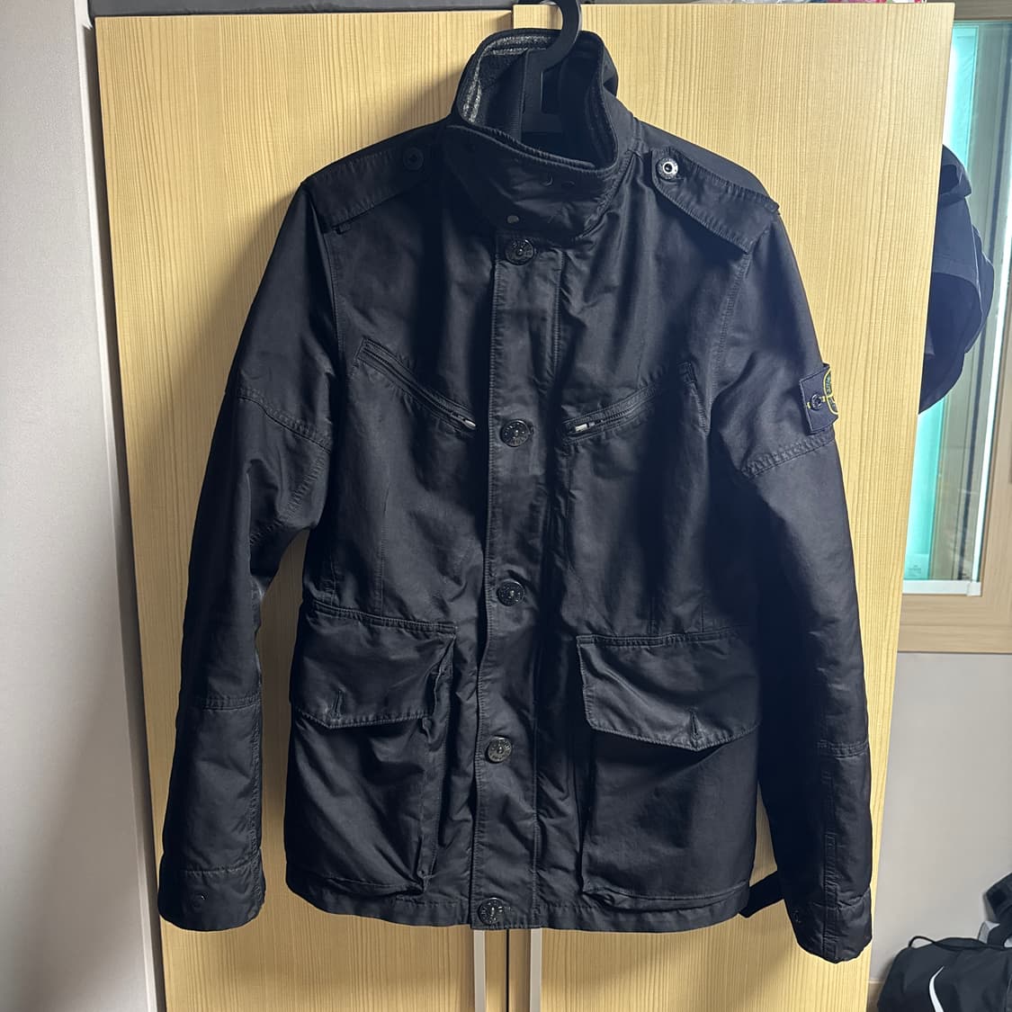 [M] 스톤아일랜드 견장 필드자켓 M65 블랙 상품이미지1