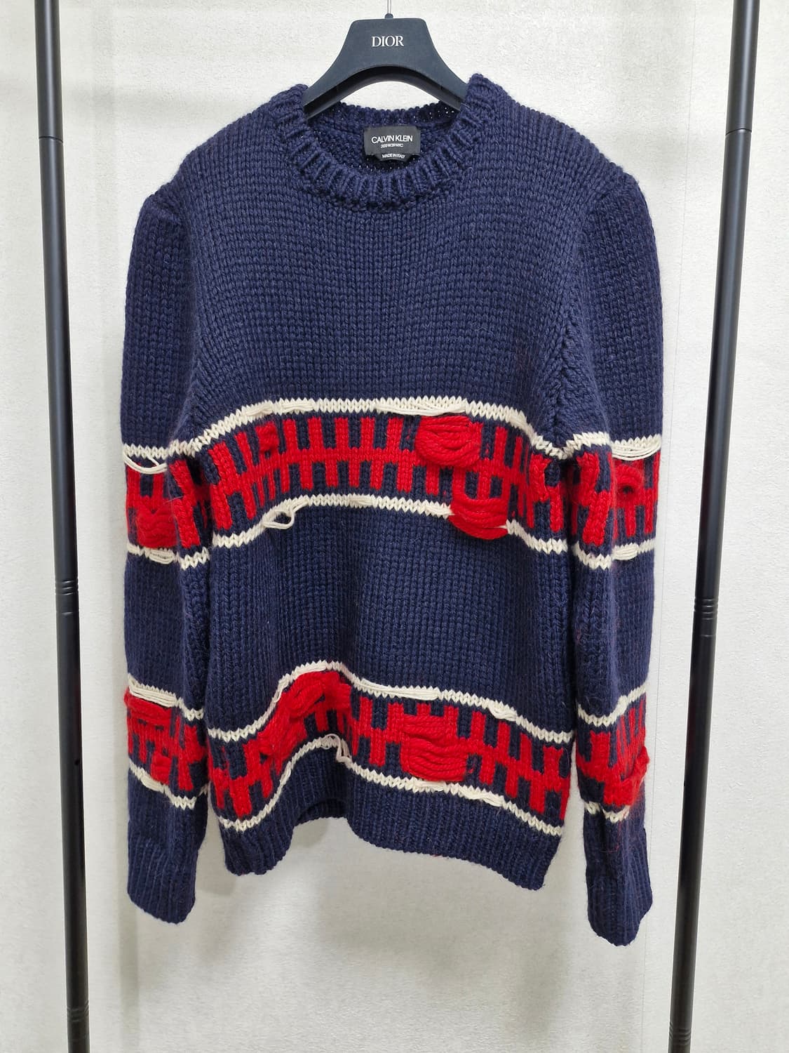 [M] 캘빈 클라인 205W39NYC FW18 디스트레스드 울 니트 상품이미지2