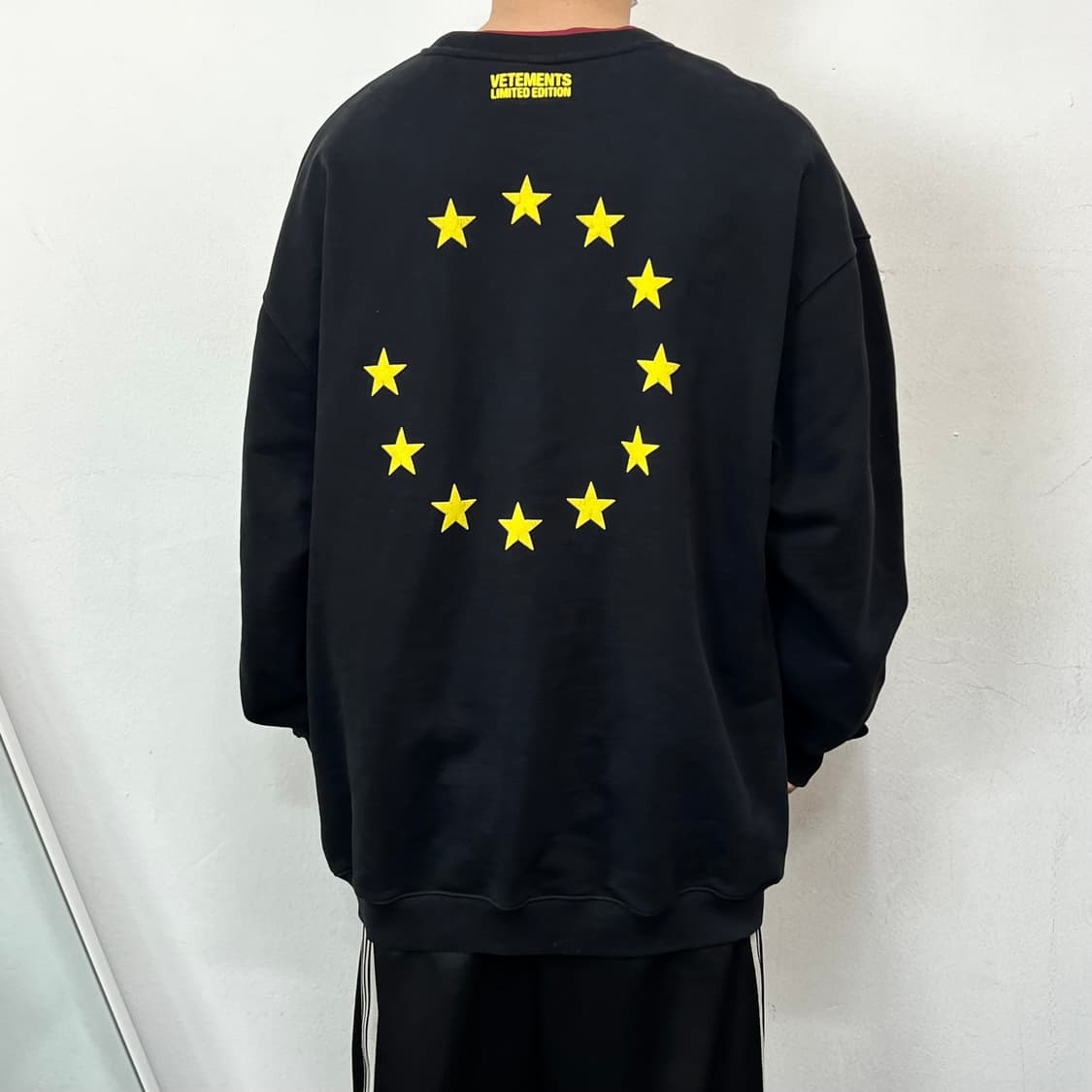 베트멍 더블넥 메이드 인 유럽 스웻 맨투맨 블랙 상품이미지4