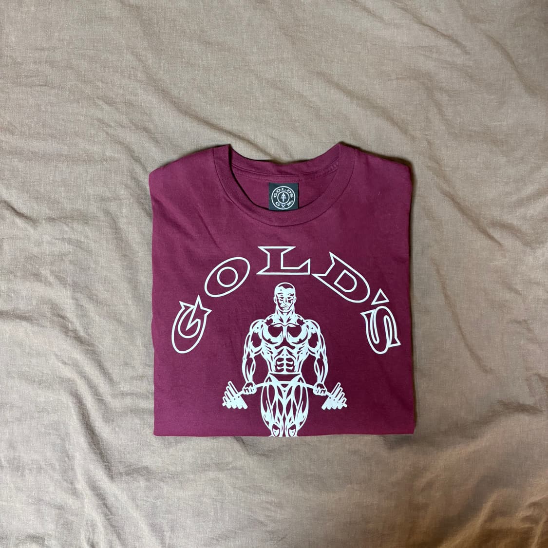 [XL] 골드짐 오모테산도 한정 버건디 반팔 티셔츠 상품이미지1