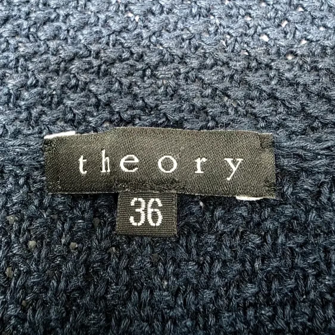 띠어리 더블 버튼 니트 자켓 네이비 36 상품이미지4