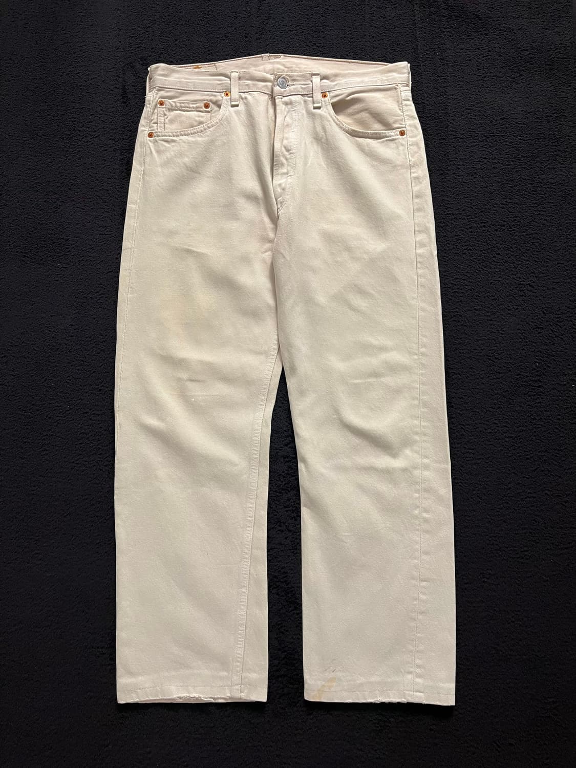 빈티지 프랑스제 리바이스 501 데님 팬츠 베이지  상품이미지2
